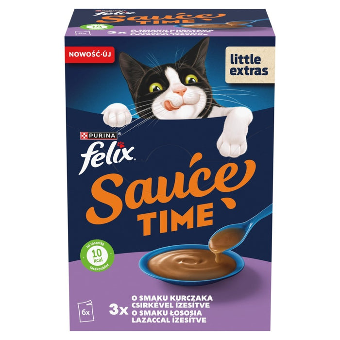 PURINA Felix Sauce Time - мокра храна за котки - 6x40 г