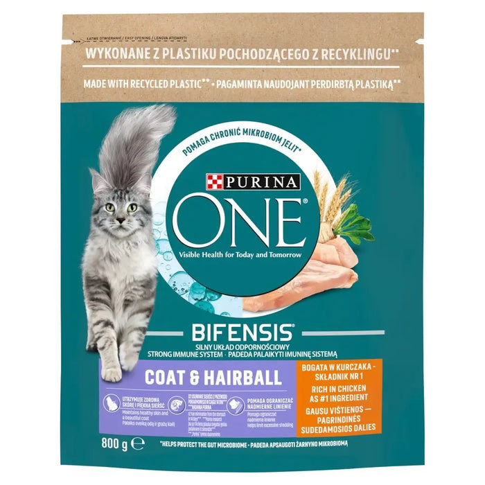 PURINA One Bifensis Coat & Hairball Chicken суха храна