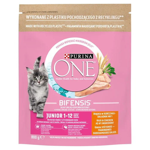 PURINA One Bifensis Junior - суха храна за котки - 800гр