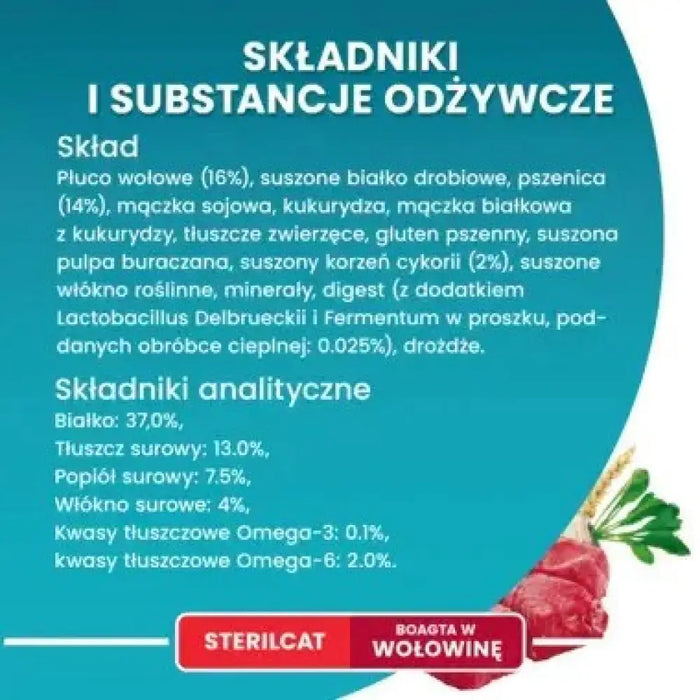 PURINA One Sterilcat Wołowina - суха храна за котки - 9,75