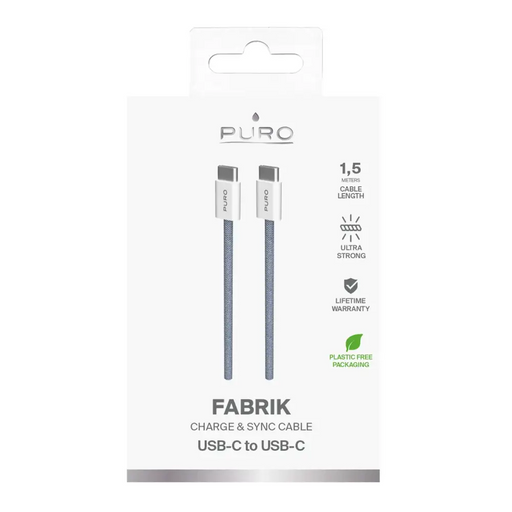 Puro Fabrik 60W USB-C - USB-C кабел 1,5 м - син