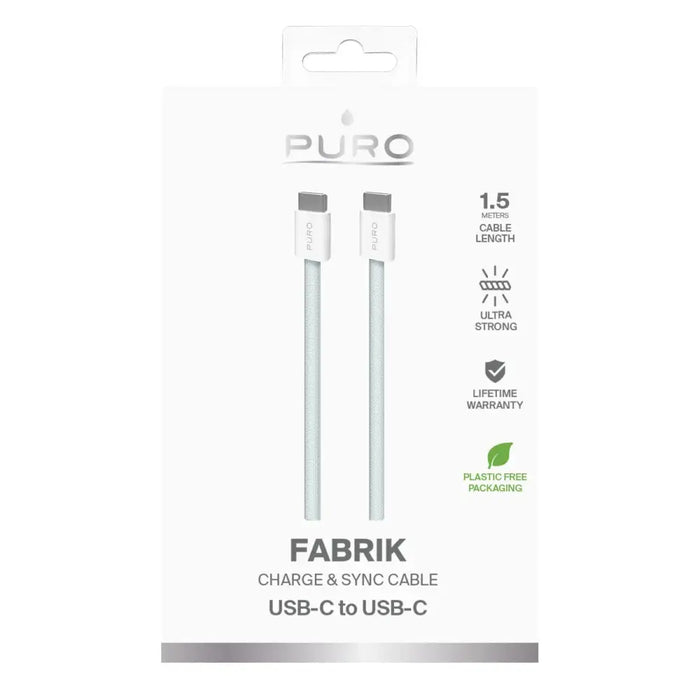 Puro Fabrik USB-C - USB-C кабел 1.5m 60W 480mbps - син
