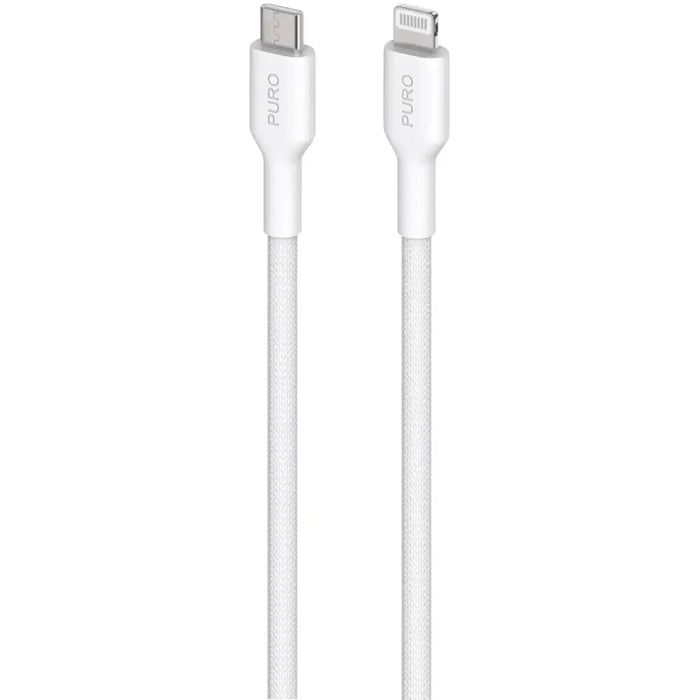 Puro Fabrik USB-C - Lightning кабел с MFI 1.2m - бял