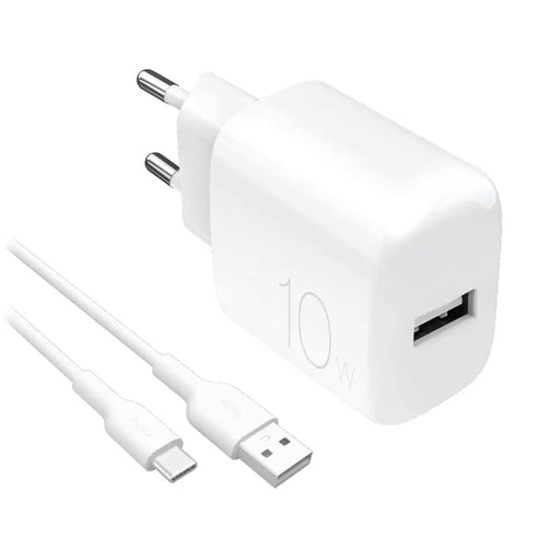 Puro PROLITE 10W USB-A стенно зарядно + USB-A - USB-C кабел