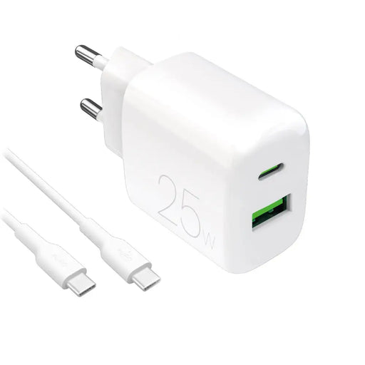 Puro PROLITE 25W USB-A / USB-C стенно зарядно + USB-C