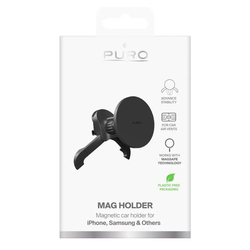 Puro регулируема стойка за кола съвместима с MagSafe - черна