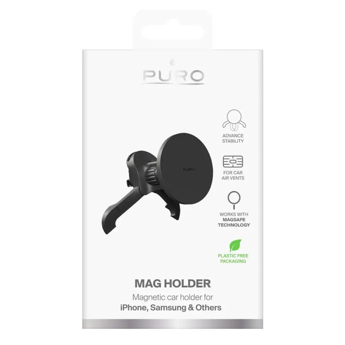 Puro регулируема стойка за кола съвместима с MagSafe - черна