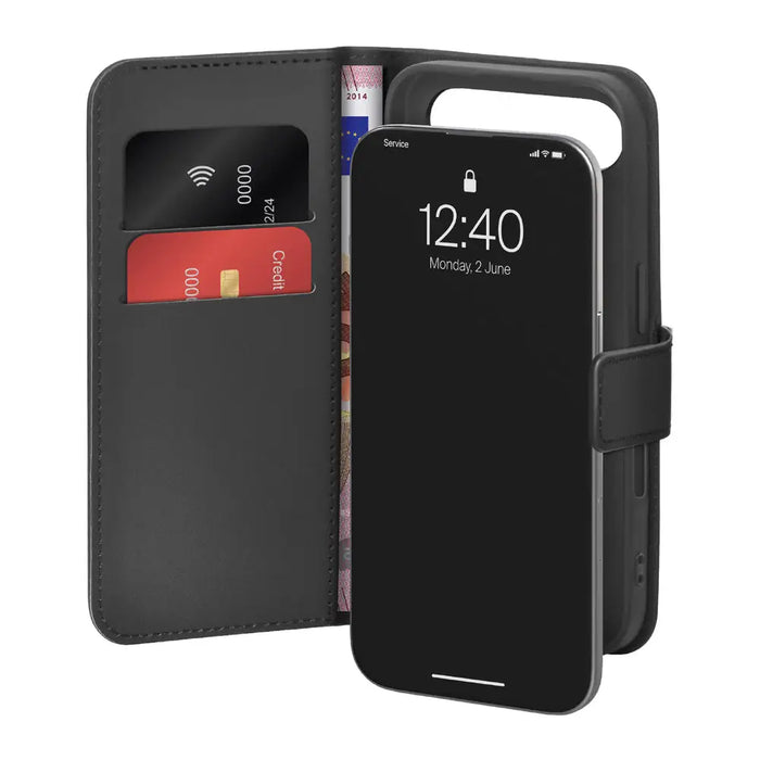 Puro Wallet Stand Case за iPhone 17 Air от еко кожа с капак