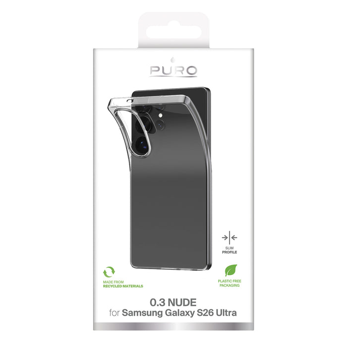Защитен калъф Puro Ultra-Slim 0.3 NUDE за Samsung Galaxy S26 Ultra - прозрачен