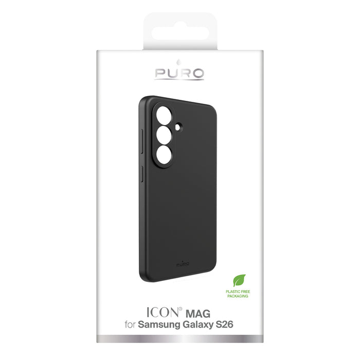 Силиконов калъф Puro ICON за Samsung Galaxy S26 - черен