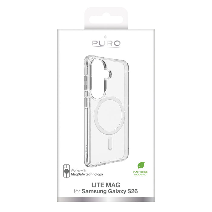 Калъф Puro LITE MAG за Samsung Galaxy S26, съвместим с MagSafe - прозрачен