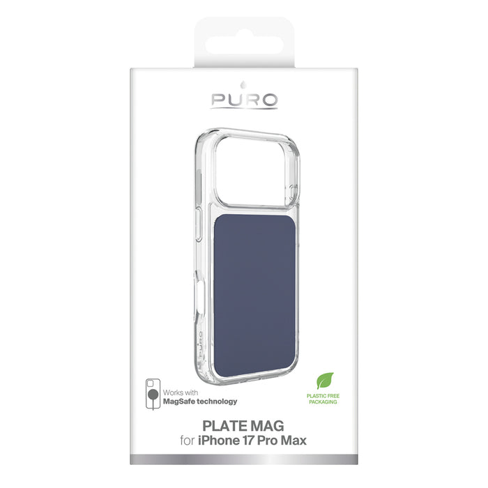 Калъф Puro Plate Mag за iPhone 17 Pro Max, съвместим с MagSafe - син