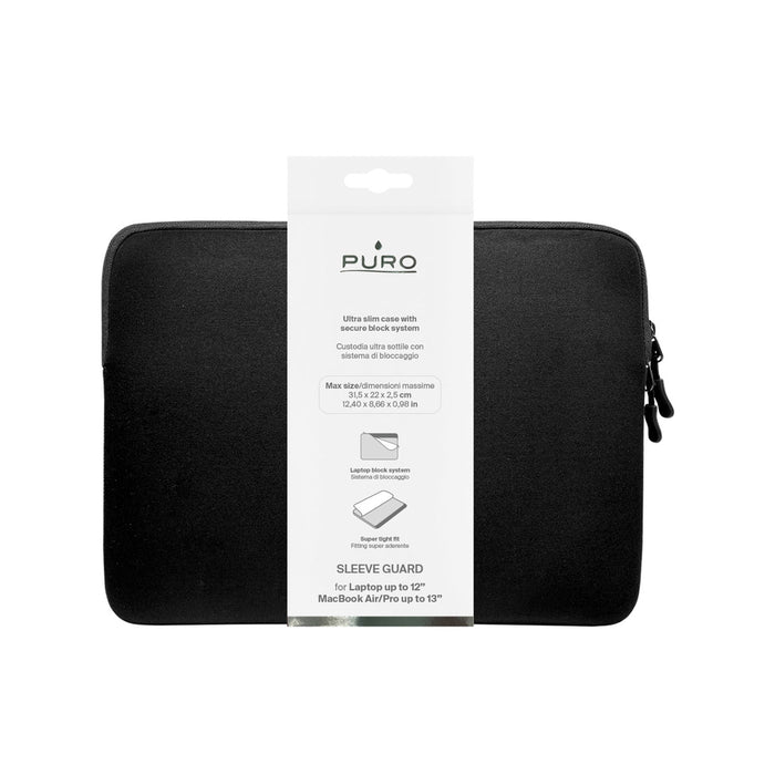 Чанта за ръкави Puro SLIM GUARD, неопрен, 12-13 инча, черна