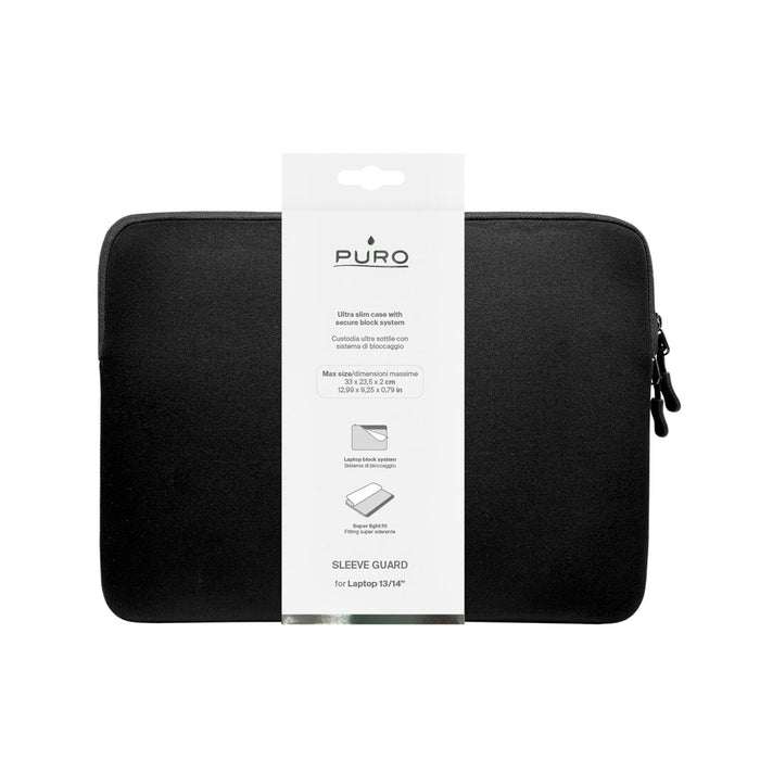 Чанта за ръкави Puro SLIM GUARD, неопрен, 13-14 инча, черна