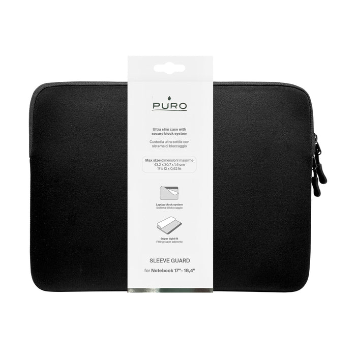 Чанта за ръкави Puro SLIM GUARD, неопрен, 17-18 инча, черна