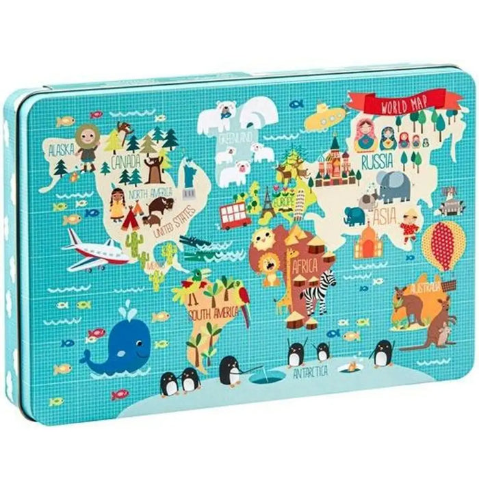 Пъзел Apli 48 x 32 cm Карта на Света 24 Части (8 броя)