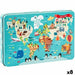 Пъзел Apli 48 x 32 cm Карта на Света 24 Части (8 броя)
