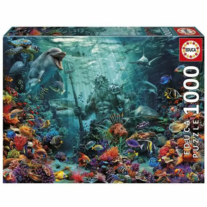 Пъзел Educa Poseidon in a Coral Reef