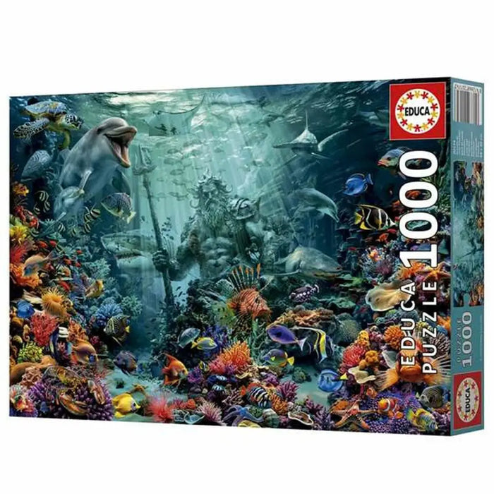 Пъзел Educa Poseidon in a Coral Reef
