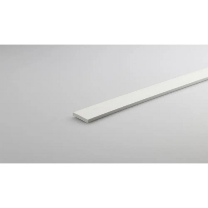 PVC ПРАВ ПРОФИЛ 17X2.5MM/1M БЯЛ