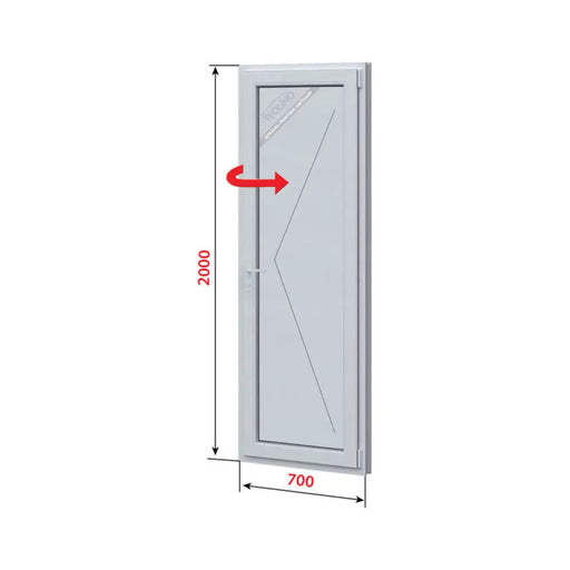 PVC ВРАТА ЗА БАНЯ С ТЕРМОПАНЕЛ PROFILINK 70Х200 СМ. ДЯСНА