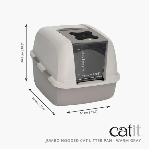 Пясъчник за Котки Catit 46 x 55 x 45 cm С капак Jumbo Сив