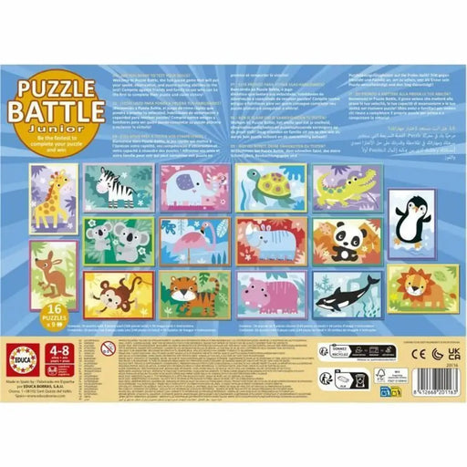 Пъзел Educa Battle Jr Animales 144 Части