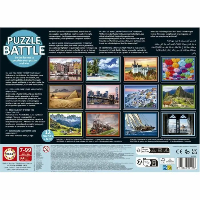 Пъзел Educa Battle Travel 42 Части (12 броя)