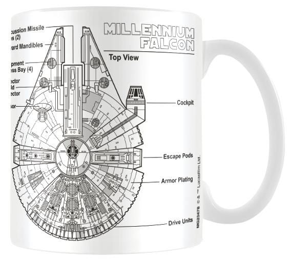 Чаша Pyramid Movies: Star Wars - Millennium Falcon Sketch