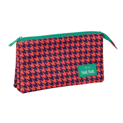 Пътническа Чанта Nait Nait Pata de gallo coral Корал 22 x