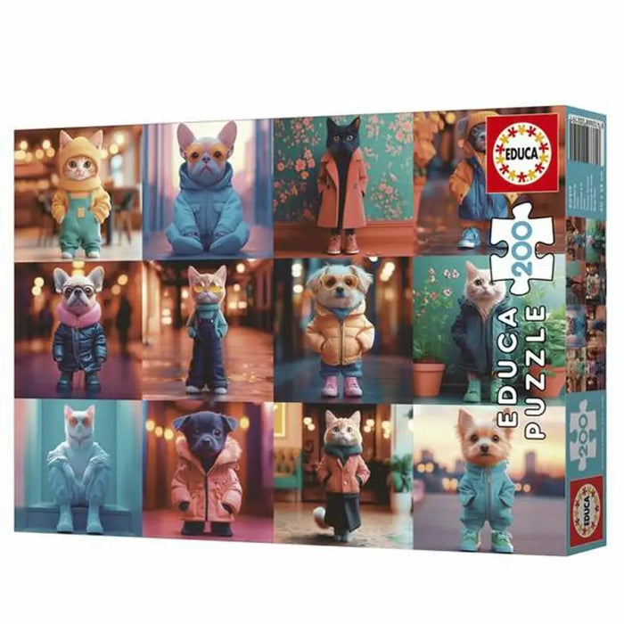 Пъзел Educa 20219 Fashion Animals 200 Части