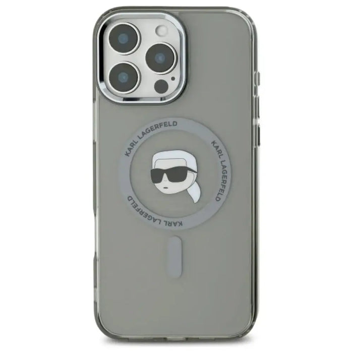 Калъф Karl Lagerfeld IML Metal Karl Head MagSafe за iPhone