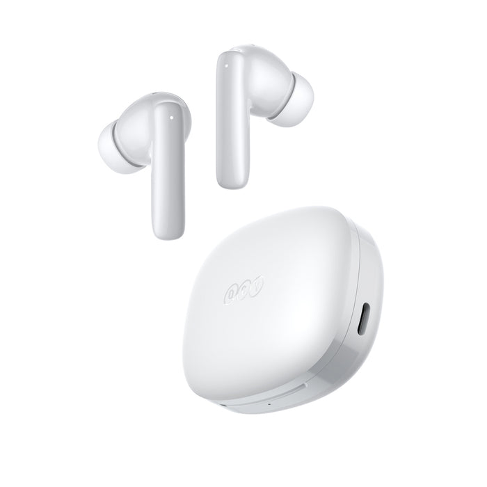 QCY T13 Pro Безжични слушалки за уши с шумопотискане и ANC - бели