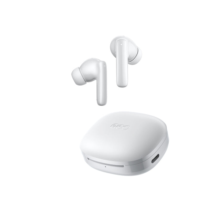 QCY T13 Pro Безжични слушалки за уши с шумопотискане и ANC - бели