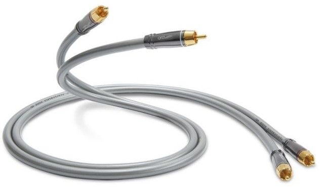 Кабел за колони QED - Performance Audio 40i, 4x RCA, 1 m, сив