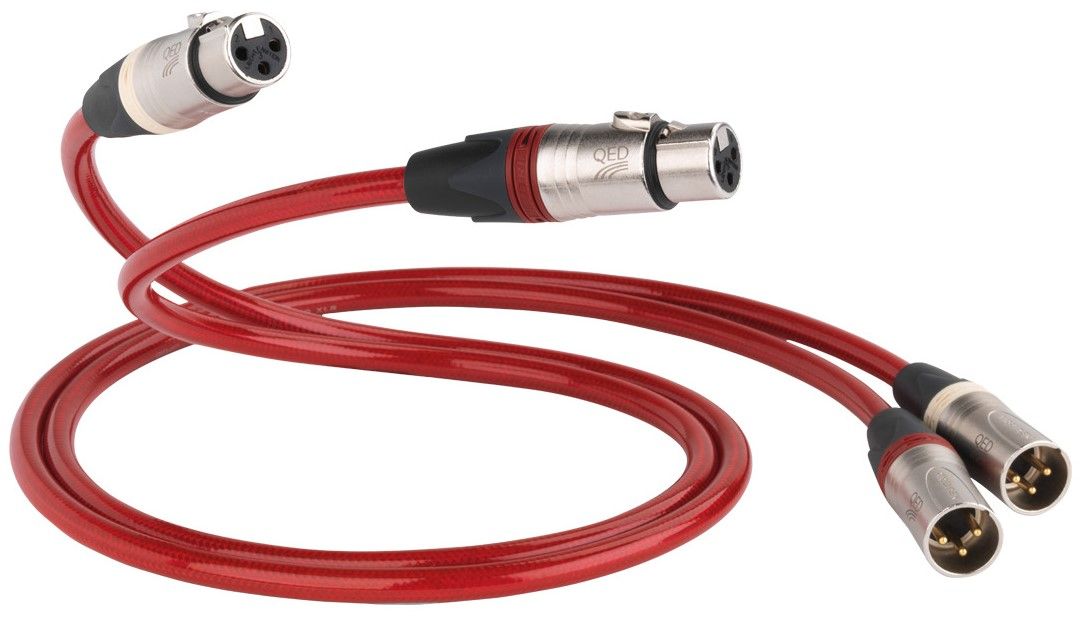 Кабел за колони QED - Reference XLR 40 Analogue, 1 m, червен