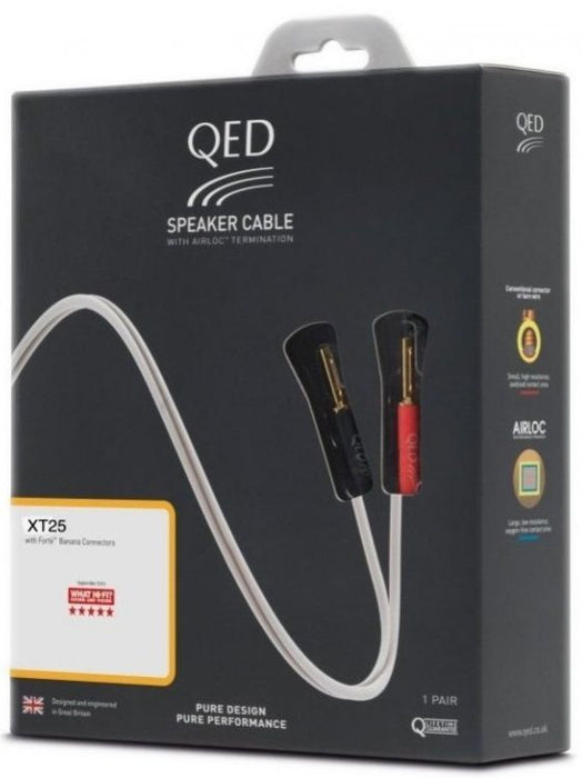 Кабели за колони QED - XT25, 3 m, 2 броя, бели