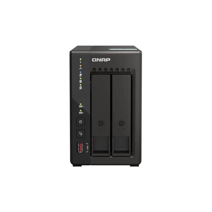 QNAP TS-253E NAS Tower Ethernet LAN Черен J6412