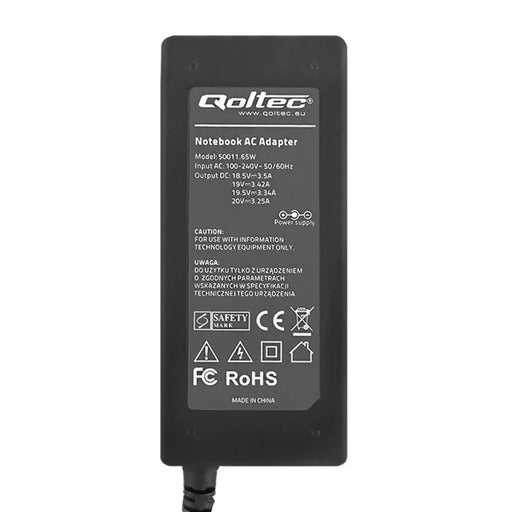 Qoltec 50011 захранващ адаптер/инвертор за вътрешен 65 W