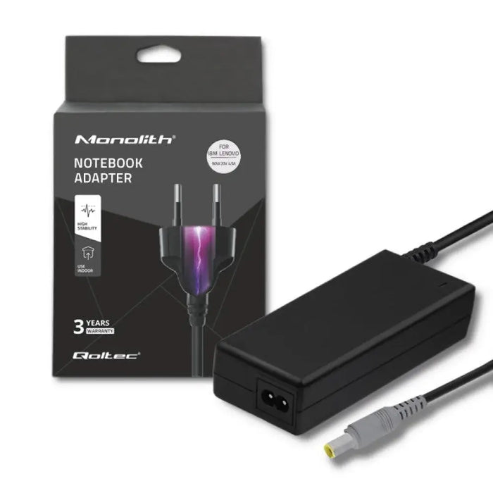 Qoltec 50093 захранващ адаптер/инвертор 90 W Черен