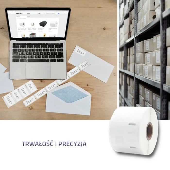 Qoltec 50235 Етикети за DYMO LW-11354 | S0722540 | 57 x 32