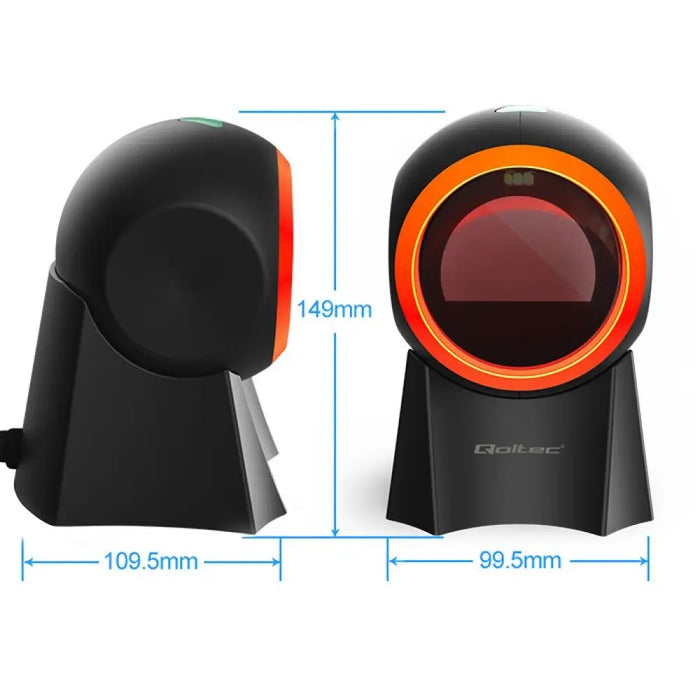 Qoltec 50857 Кабелен настолен баркод скенер 1D | 2D