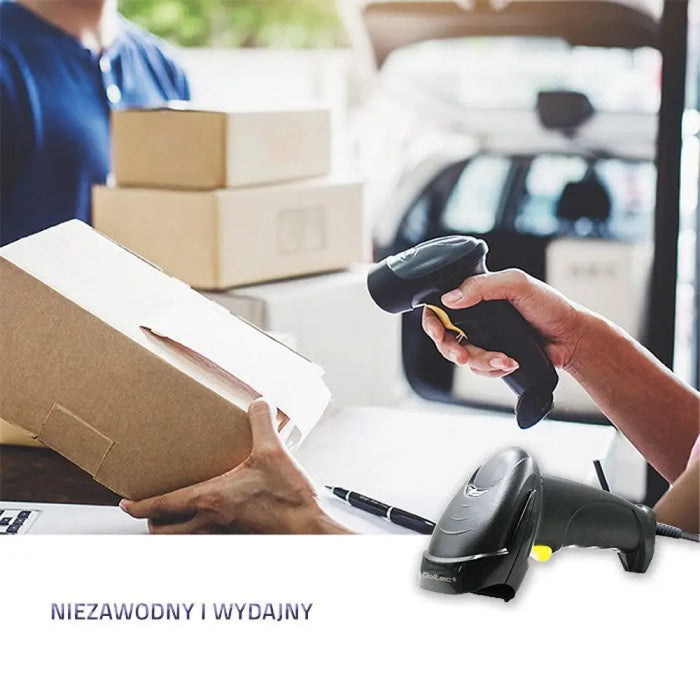 Qoltec 50876 Лазерен скенер 1D | USB | черен