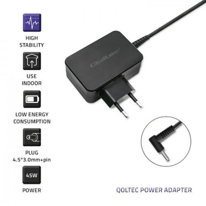 Qoltec 51033 захранващ адаптер/инвертор за вътрешен 45 W