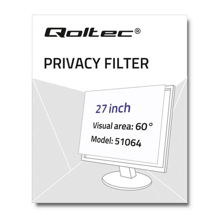 Qoltec 51064 филтри за поверителност на дисплея 68,6 см