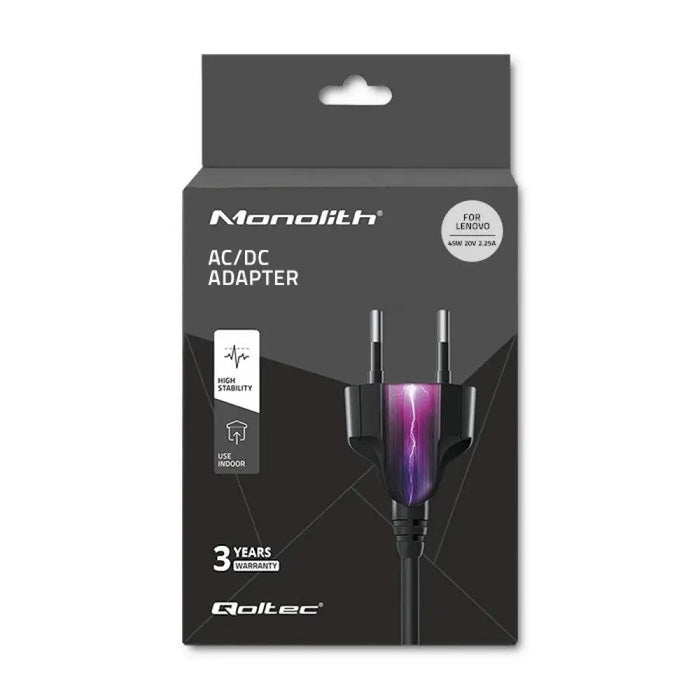 Qoltec 51509.45W Захранващ адаптер за Lenovo | 45W | 20V