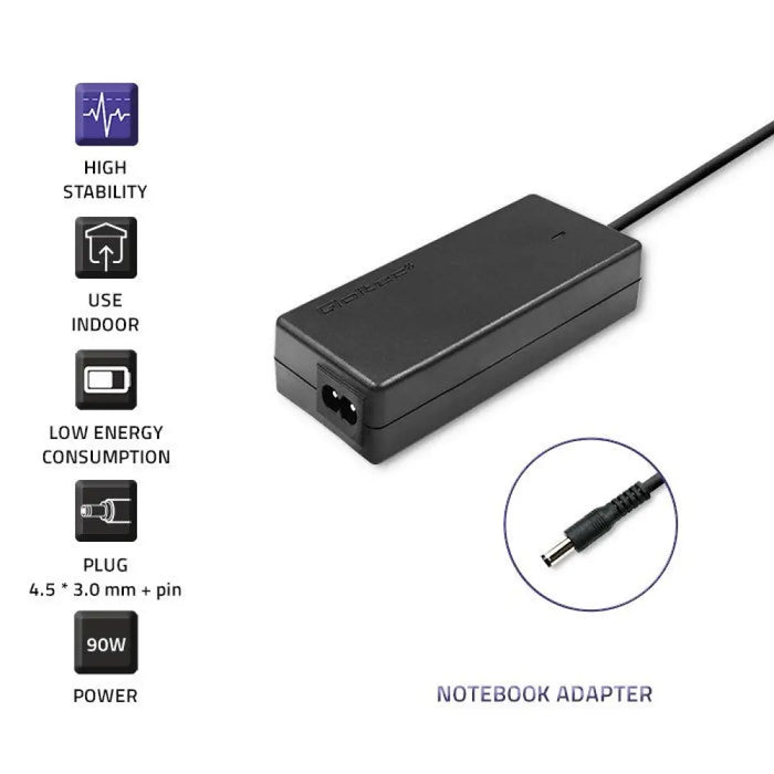 Qoltec 51516.90W захранващ адаптер за Dell | 90W | 19,5V