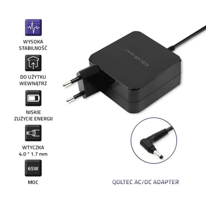 Qoltec 51751 Захранващ адаптер за Huawei 65W | 19V |3.42A