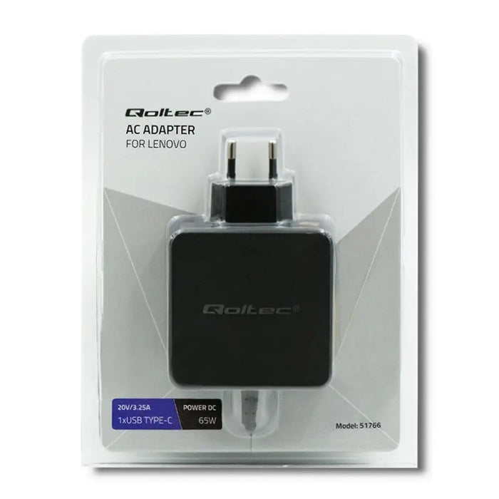 Qoltec 51766 Захранващ адаптер за Lenovo 65W | 20V |3.25A
