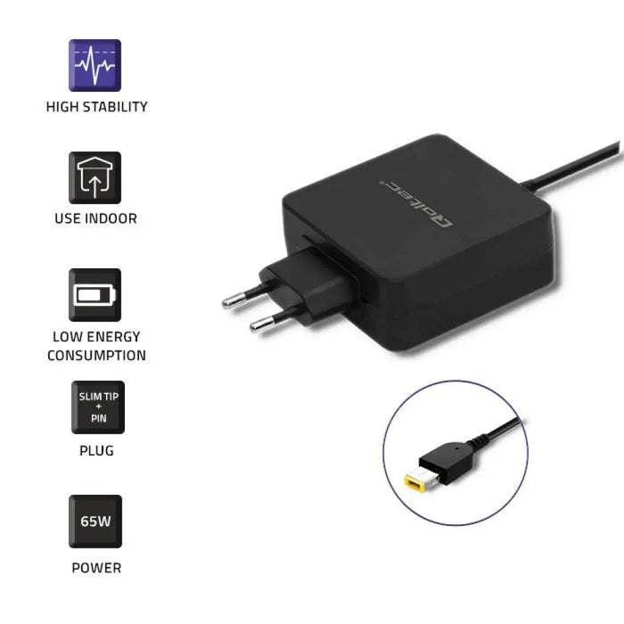 Qoltec 51766 Захранващ адаптер за Lenovo 65W | 20V |3.25A
